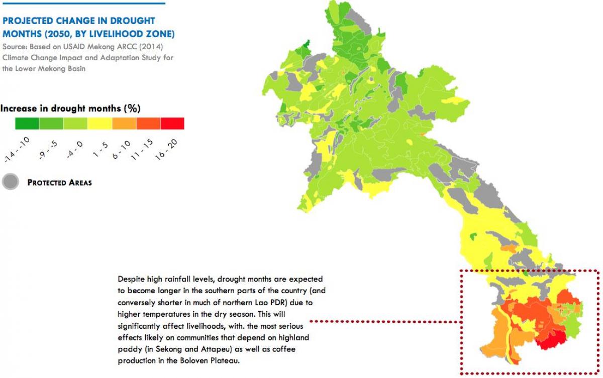 Mapa laos klímy