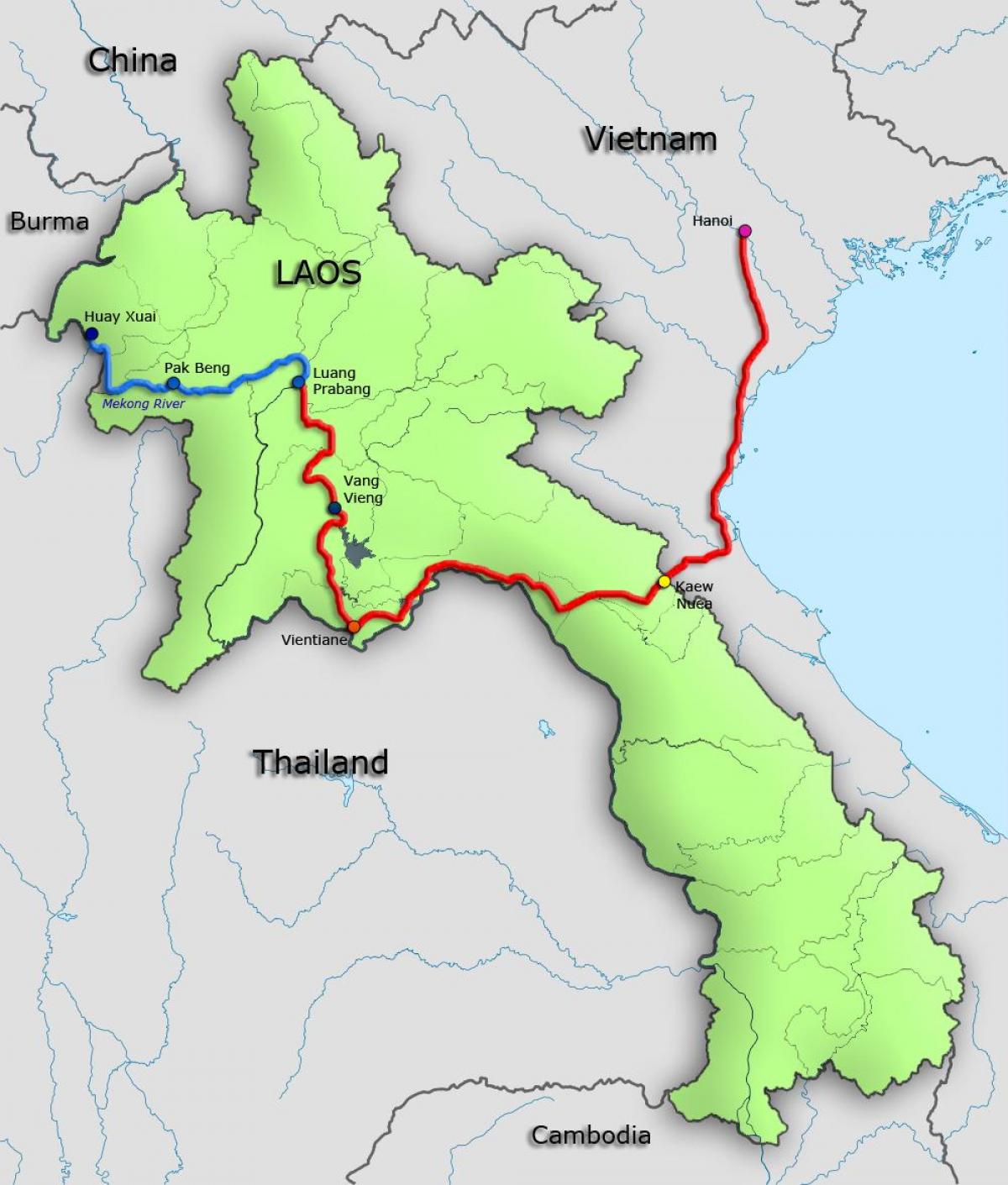 mekong v laose mapu