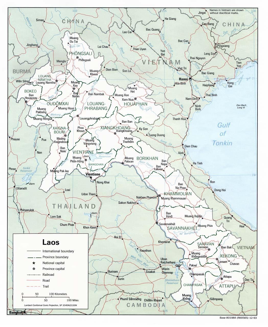 laos mapu s mestá