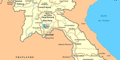 Mapa južnej laos