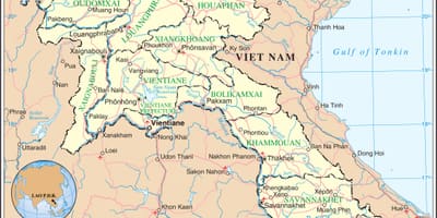 Mapa laos cesty