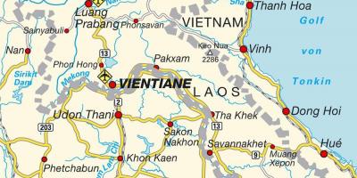 Letiská v laose mapu