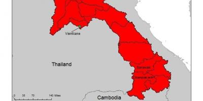 Mapa laos malária 