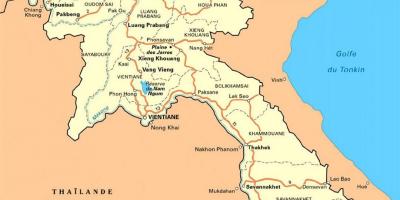 Podrobná mapa laos