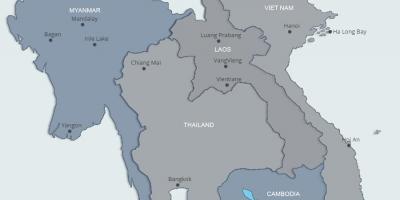 Mapa severnej laos